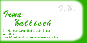 irma wallisch business card